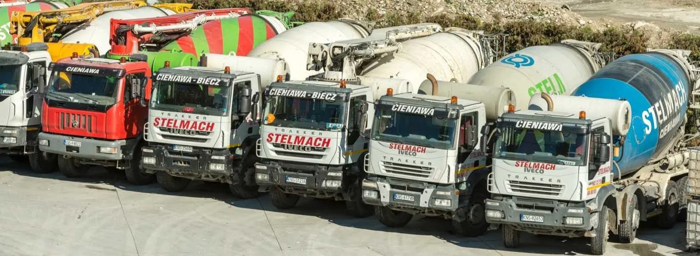 Flota betonowozów Betoniarni STELMACH